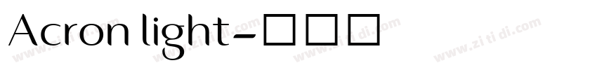 Acron light字体转换